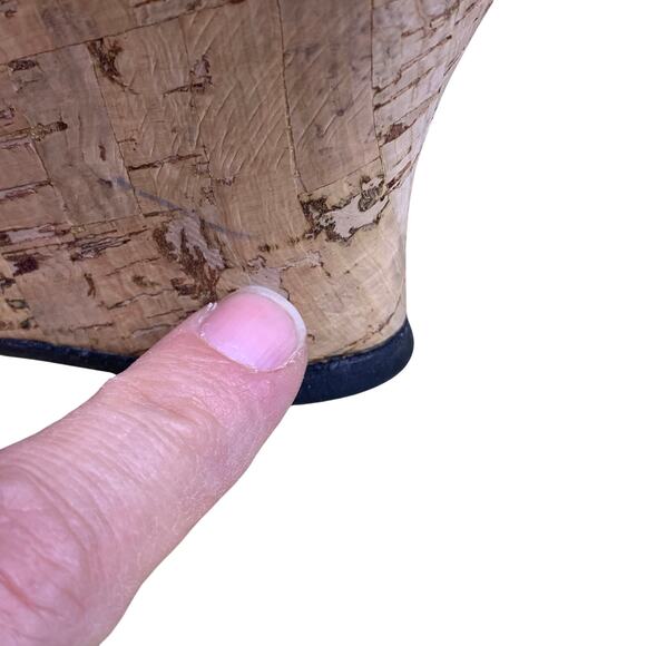 Born Black Leather Wedge Sandals Size 10 Comfy Casual Leather Shoes - Picture 10 of 11